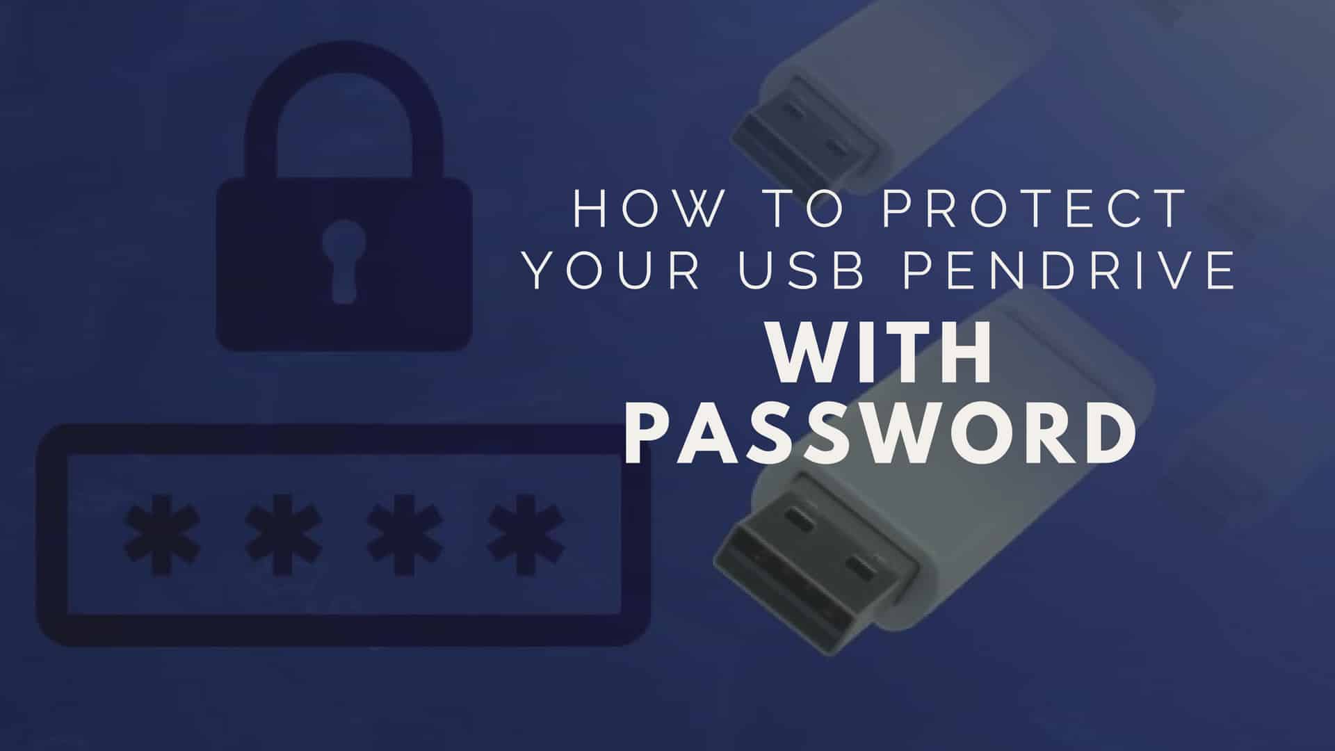 how to set pendrive password